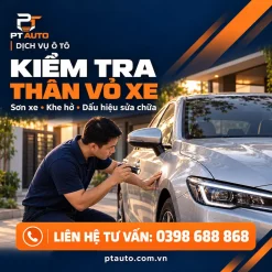 Quan sát sơn và thân vỏ xe ô tô trước khi mua
