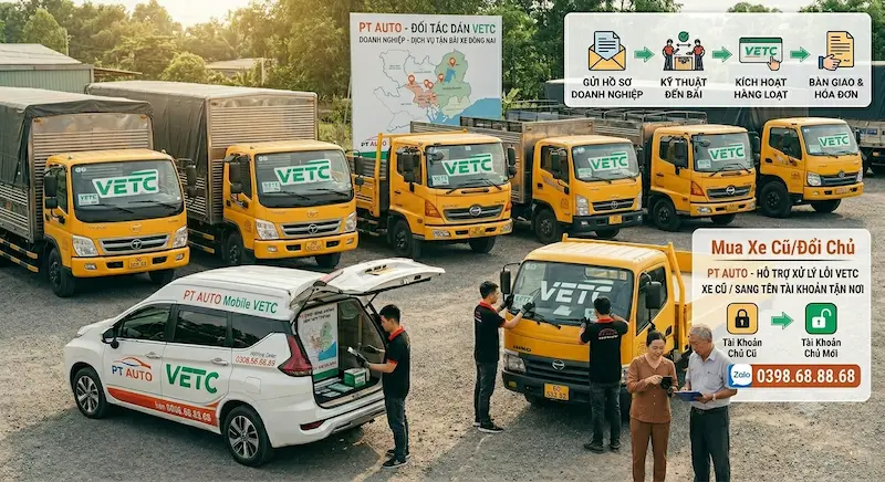 Thủ Tục Mua Xe Cũ Đổi Chủ VETC
