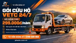 Gói cứu hộ VETC 24/7 tại PT AUTO với xe cứu hộ chở ô tô.