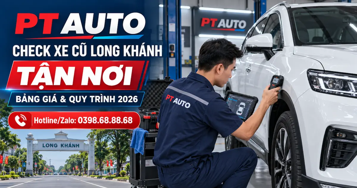 Dịch vụ check xe cũ Long Khánh tận nơi PT AUTO