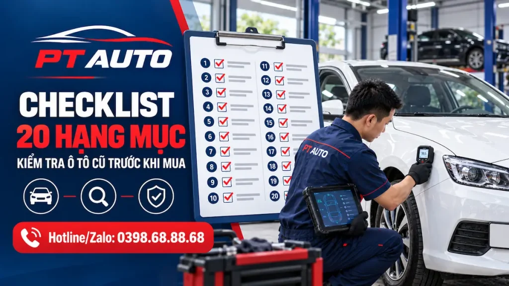 Checklist kiểm tra ô tô cũ trước khi mua