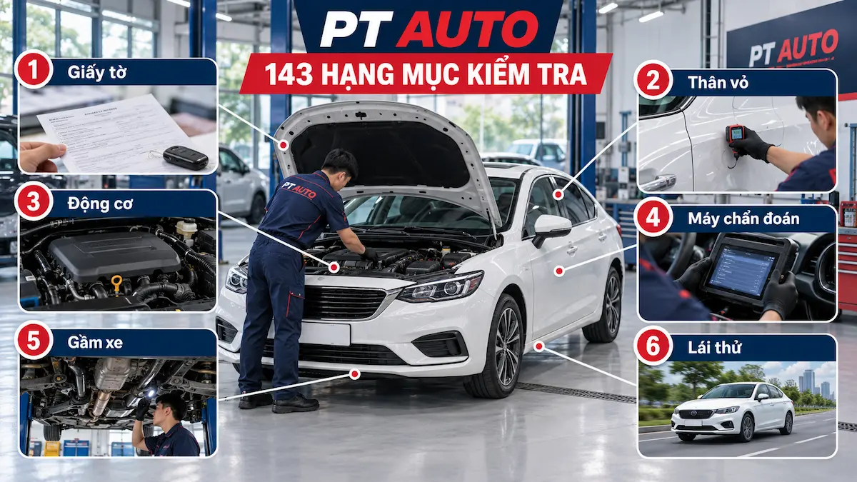 Dịch vụ check xe cũ tại Đức Linh tận nơi PT AUTO